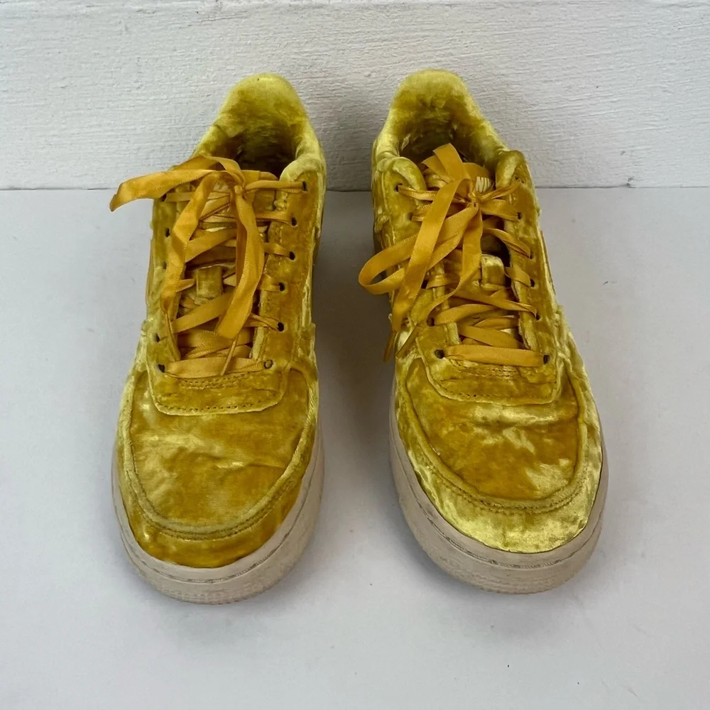 Nike Velvet Mineral Gold Air Force 1 Sneakers, 4.5Y / 6 women’s